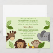 Baby dierentuin Oerwoud Babyschoenen Kaart (Voorkant / Achterkant)