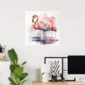Baby Dierlijke Prints voor Kwekerij, flamingo post (Thuiskantoor)