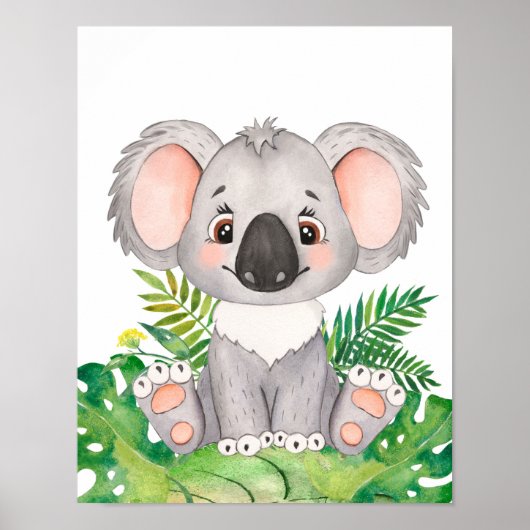 Baby Dierlijke Prints voor Kwekerij, Safari poster (Voorkant)