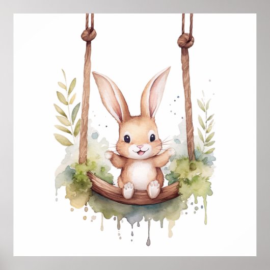 Baby Dierlijke Prints voor Kwekerij, Safari poster (Voorkant)