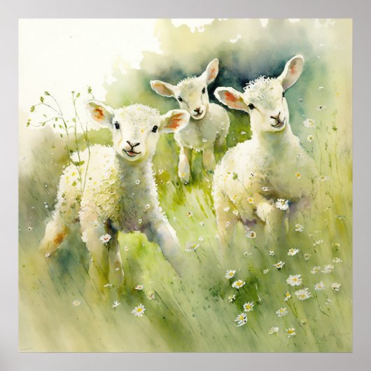 Baby Dierlijke Prints voor Kwekerij, Safari poster (Voorkant)