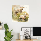 Baby Dierlijke Prints voor Kwekerij, Safari poster (Thuiskantoor)