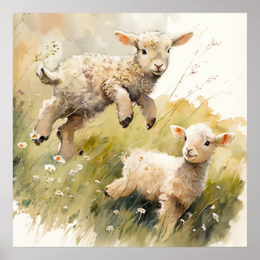 Baby Dierlijke Prints voor Kwekerij, Safari poster (Voorkant)