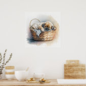 Baby Dierlijke Prints voor Kwekerij, Schattige Hon (Keuken)