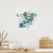 Baby Dierlijke Prints voor Kwekerij, Schattige zee (Keuken)