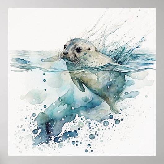 Baby Dierlijke Prints voor Kwekerij, Schattige zee (Voorkant)