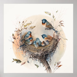 Baby Dierlijke Prints voor Kwekerij, Vogelfamilie