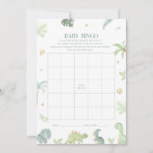 Baby Dino Baby shower Bingo spel Kaart (Voorkant)
