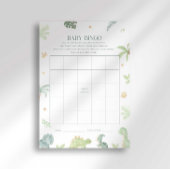 Baby Dino Baby shower Bingo spel Kaart