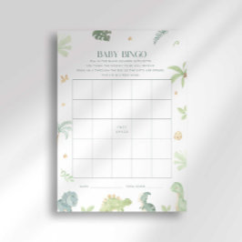 Baby Dino Baby shower Bingo spel Kaart