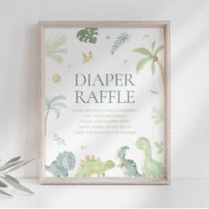 Baby Dino Baby Shower Momosa Bord Poster