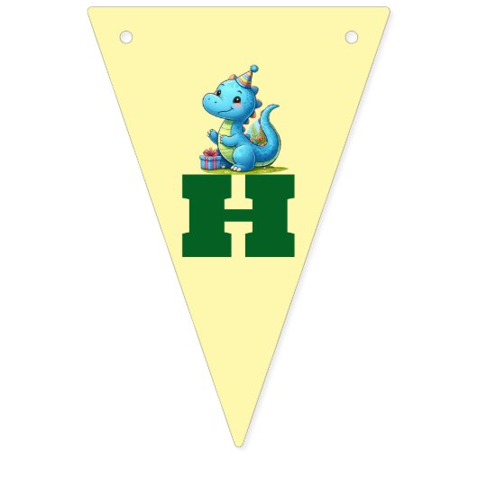 Baby Dino Birthday Banners (Tweede vlag)