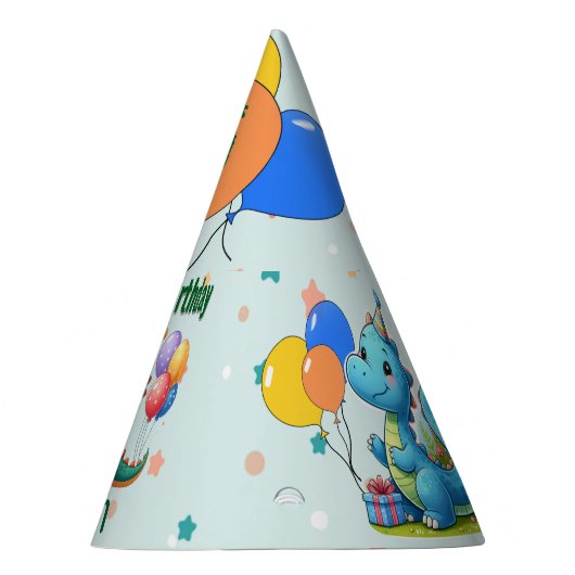 Baby Dino Birthday Party Hats Feesthoedjes (Rechts)