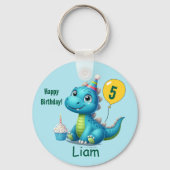 Baby Dino Birthday Photo Keychain! Sleutelhanger (Achterkant)