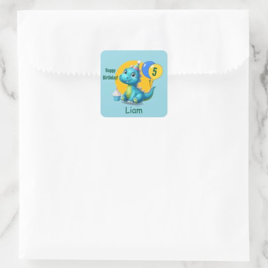 Baby Dino Birthday Sticker (Tas)