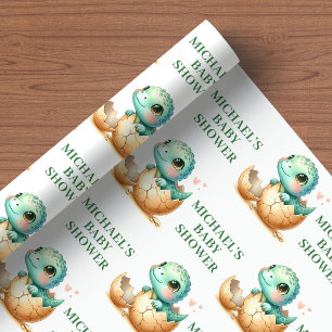Baby Dino Ei Thema Uitbroeden Komt Eraan Inpakpapi Cadeaupapier