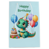Baby Dino Gift Bag Medium Cadeauzakje (Voorkant)