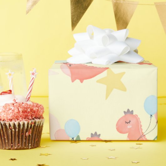Baby Dino Gift Cadeaupapier (Verjaardagsfeest)