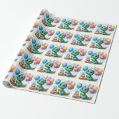 Baby Dino Gift Wrap Papel de regalo Cadeaupapier (Uitgerold)
