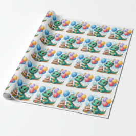 Baby Dino Gift Wrap Papel de regalo Cadeaupapier