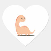 Baby Dino Hart Sticker (Voorkant)