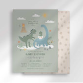Baby Dino Hatching Binnenkort Baby shower Uitnodig