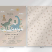 Baby Dino Hatching Binnenkort Baby shower Uitnodig