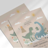 Baby Dino Hatching Binnenkort Baby shower Uitnodig