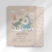 Baby Dino Hatching Binnenkort Baby shower Uitnodig