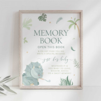 Baby Dino Herinneringsboek Signering Poster