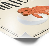 Baby Dino Hunt en Hatch Dinosaur Birthday Sign Foto Afdruk (Hoek)