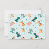 Baby Dino invitation Card! Kaart (Achterkant)