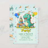 Baby Dino invitation Card! Kaart (Voorkant / Achterkant)