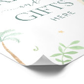 Baby Dino Kaarten en geschenken teken Poster (Hoek)