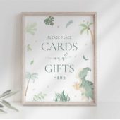 Baby Dino Kaarten en geschenken teken Poster