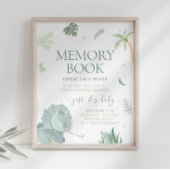 Baby Dino Memory Book Sign Poster
