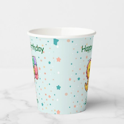 Baby Dino Paper Cups Papieren Bekers (Links)