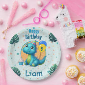 Baby Dino Paper Plates Papieren Bordje (Feest)