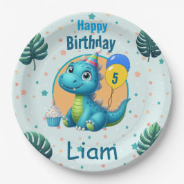 Baby Dino Paper Plates Papieren Bordje