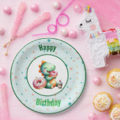  Baby Dino Party Plates Papieren Bordje (Feest)