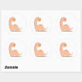Baby Dino Ronde Sticker (Vel)