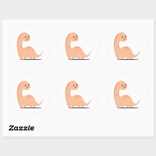 Baby Dino Ronde Sticker (Vel)