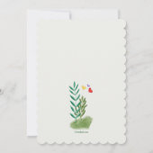 Baby Dino roze uitnodiging (Achterkant)