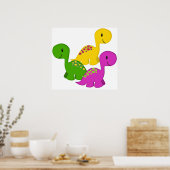 Baby Dino Triplets Poster (Keuken)