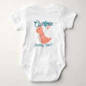 Baby Dino Verjaardagsfeestje Romper (Achterkant)
