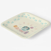 Baby Dino Verjaardagspapier Bord (Gebogen)