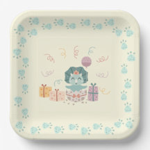 Baby Dino Verjaardagspapier Bord