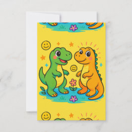 Baby Dino Wenskaart Bedankkaart