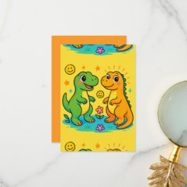 Baby Dino Wenskaart Bedankkaart