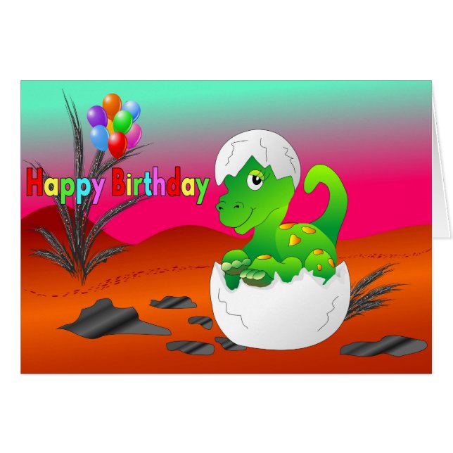 Baby dino wenst (Voorkant Horizontaal)